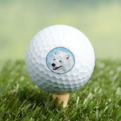 Samoyed Painting - Cute Original Dog Art Golfballen (Insitu Shirt)