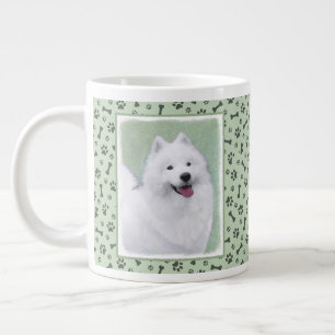 Samoyed Painting - Cute Original Dog Art Grote Koffiekop