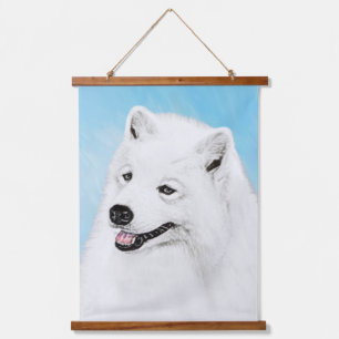 Samoyed Painting - Cute Original Dog Art Hangend Wandkleed