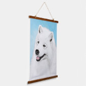 Samoyed Painting - Cute Original Dog Art Hangend Wandkleed (Gebogen)
