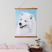 Samoyed Painting - Cute Original Dog Art Hangend Wandkleed (Slaapkamer)