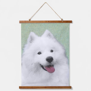 Samoyed Painting - Cute Original Dog Art Hangend Wandkleed