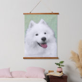 Samoyed Painting - Cute Original Dog Art Hangend Wandkleed (Slaapkamer)