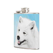 Samoyed Painting - Cute Original Dog Art Heupfles (Links)