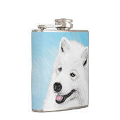Samoyed Painting - Cute Original Dog Art Heupfles (Rechts)