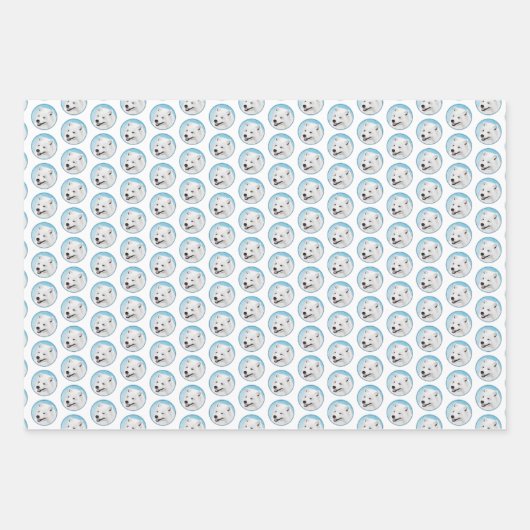 Samoyed Painting - Cute Original Dog Art Inpakpapier Vel (Voorkant 2)