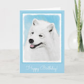 Samoyed Painting - Cute Original Dog Art Kaart (Voorkant)