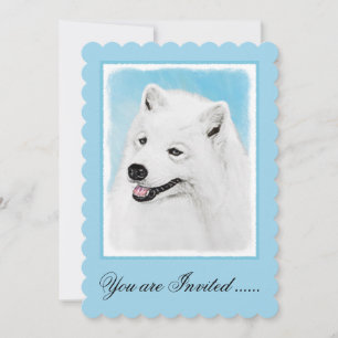 Samoyed Painting - Cute Original Dog Art Kaart