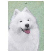 Samoyed Painting - Cute Original Dog Art Klembord (Achterkant)