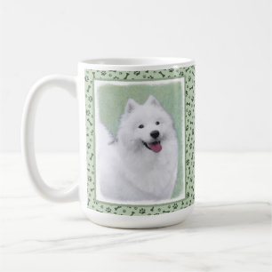 Samoyed Painting - Cute Original Dog Art Koffiemok
