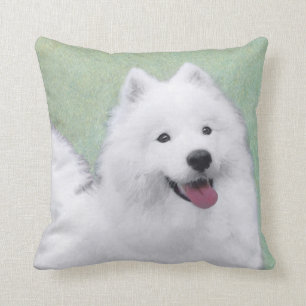 Samoyed Painting - Cute Original Dog Art Kussen