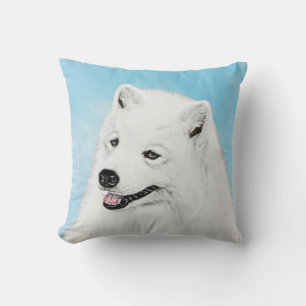 Samoyed Painting - Cute Original Dog Art Kussen