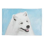Samoyed Painting - Cute Original Dog Art Kussensloop (Achterkant)