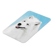 Samoyed Painting - Cute Original Dog Art Magneet (Linkerzijde)