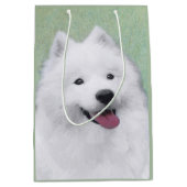Samoyed Painting - Cute Original Dog Art Medium Cadeauzakje (Voorkant)