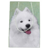 Samoyed Painting - Cute Original Dog Art Medium Cadeauzakje (Achterkant)