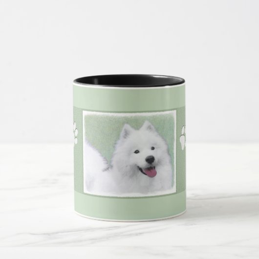 Samoyed Painting - Cute Original Dog Art Mok (Midden)