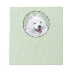 Samoyed Painting - Cute Original Dog Art Notitieblok