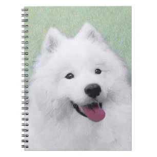 Samoyed Painting - Cute Original Dog Art Notitieboek