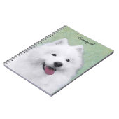 Samoyed Painting - Cute Original Dog Art Notitieboek (Linkerzijde)