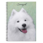 Samoyed Painting - Cute Original Dog Art Notitieboek (Voorkant)