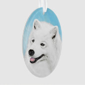 Samoyed Painting - Cute Original Dog Art Ornament (voorkant)
