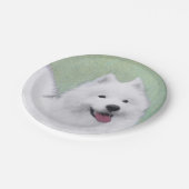 Samoyed Painting - Cute Original Dog Art Papieren Bordje (Gekanteld)