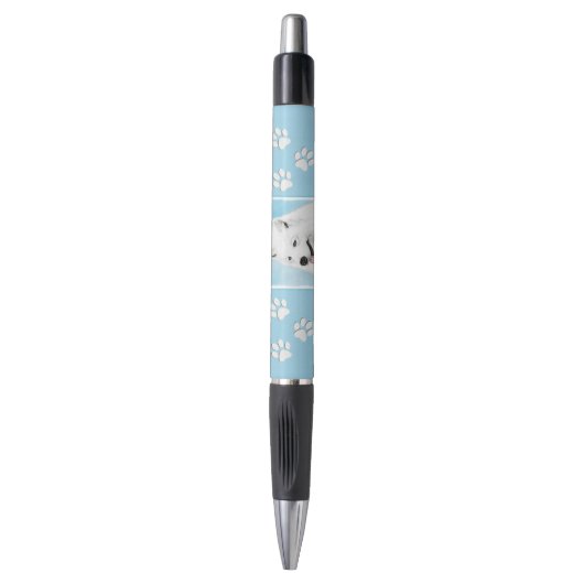 Samoyed Painting - Cute Original Dog Art Pen (Voorkant Verticaal)