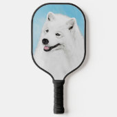 Samoyed Painting - Cute Original Dog Art Pickleball Paddle (Voorkant)