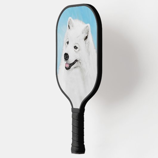 Samoyed Painting - Cute Original Dog Art Pickleball Paddle (Links)