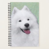 Samoyed Painting - Cute Original Dog Art Planner (Voorkant)