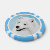 Samoyed Painting - Cute Original Dog Art Poker Chips (Enkel)