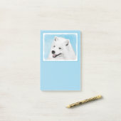 Samoyed Painting - Cute Original Dog Art Post-it® Notes (Op bureau)