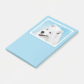 Samoyed Painting - Cute Original Dog Art Post-it® Notes (Schuin)