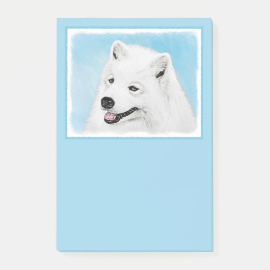 Samoyed Painting - Cute Original Dog Art Post-it® Notes (Voorkant)
