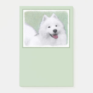 Samoyed Painting - Cute Original Dog Art Post-it® Notes