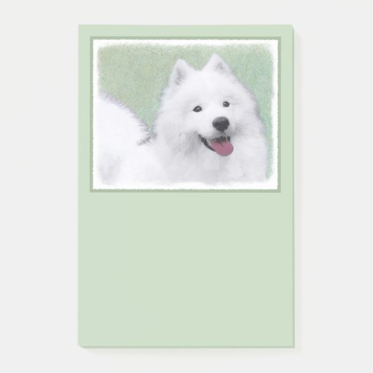 Samoyed Painting - Cute Original Dog Art Post-it® Notes (Voorkant)