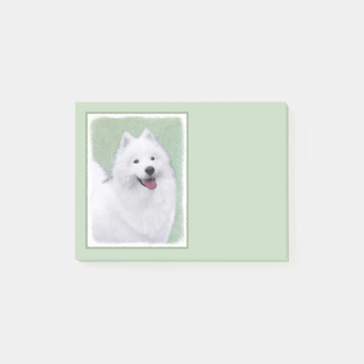 Samoyed Painting - Cute Original Dog Art Post-it® Notes (Voorkant)