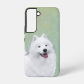 Samoyed Painting - Cute Original Dog Art Samsung Galaxy Hoesje (Achterkant)