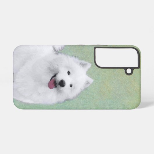 Samoyed Painting - Cute Original Dog Art Samsung Galaxy Hoesje (Achterkant horizontaal)