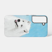 Samoyed Painting - Cute Original Dog Art Samsung Galaxy Hoesje (Achterkant horizontaal)