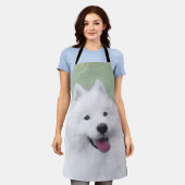 Samoyed Painting - Cute Original Dog Art Schort (Gedragen)