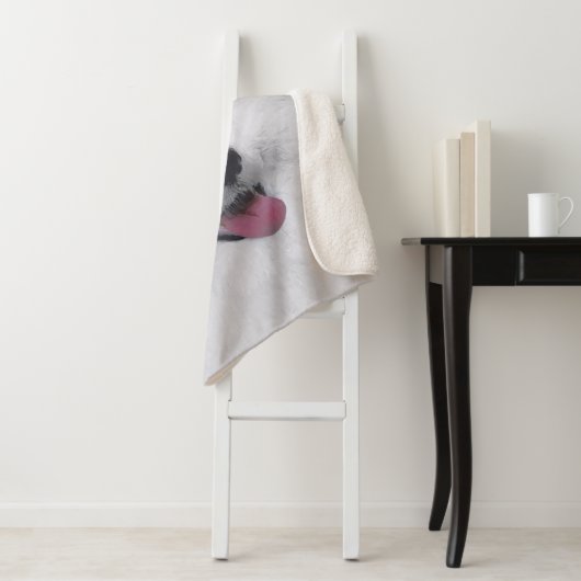 Samoyed Painting - Cute Original Dog Art Sherpa Deken (In situ)