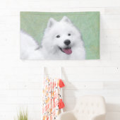 Samoyed Painting - Cute Original Dog Art Spandoek (Insitu)