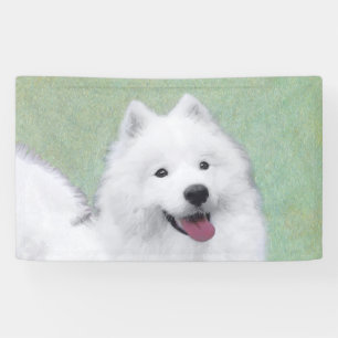 Samoyed Painting - Cute Original Dog Art Spandoek