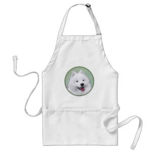 Samoyed Painting - Cute Original Dog Art Standaard Schort