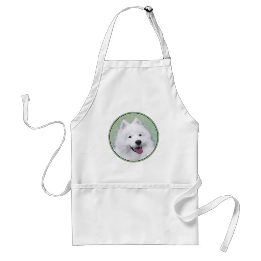 Samoyed Painting - Cute Original Dog Art Standaard Schort (Voorkant)