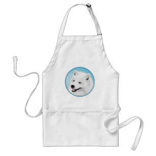 Samoyed Painting - Cute Original Dog Art Standaard Schort