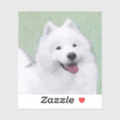Samoyed Painting - Cute Original Dog Art Sticker (Vel)