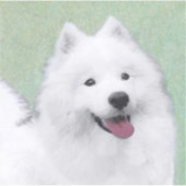 Samoyed Painting - Cute Original Dog Art Sticker (Voorkant)